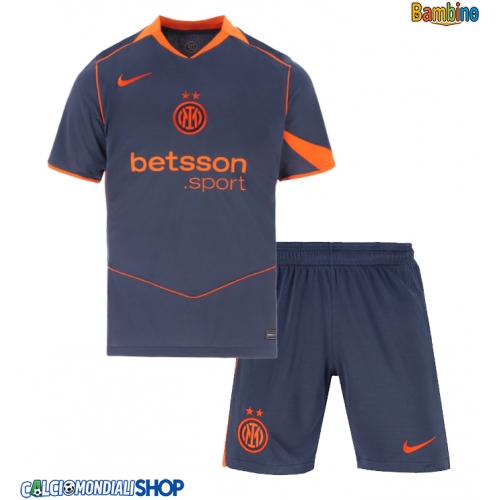 Maglie da calcio Inter Milan Terza Maglia Bambino 2025-26 Manica Corta + Pantaloni corti)